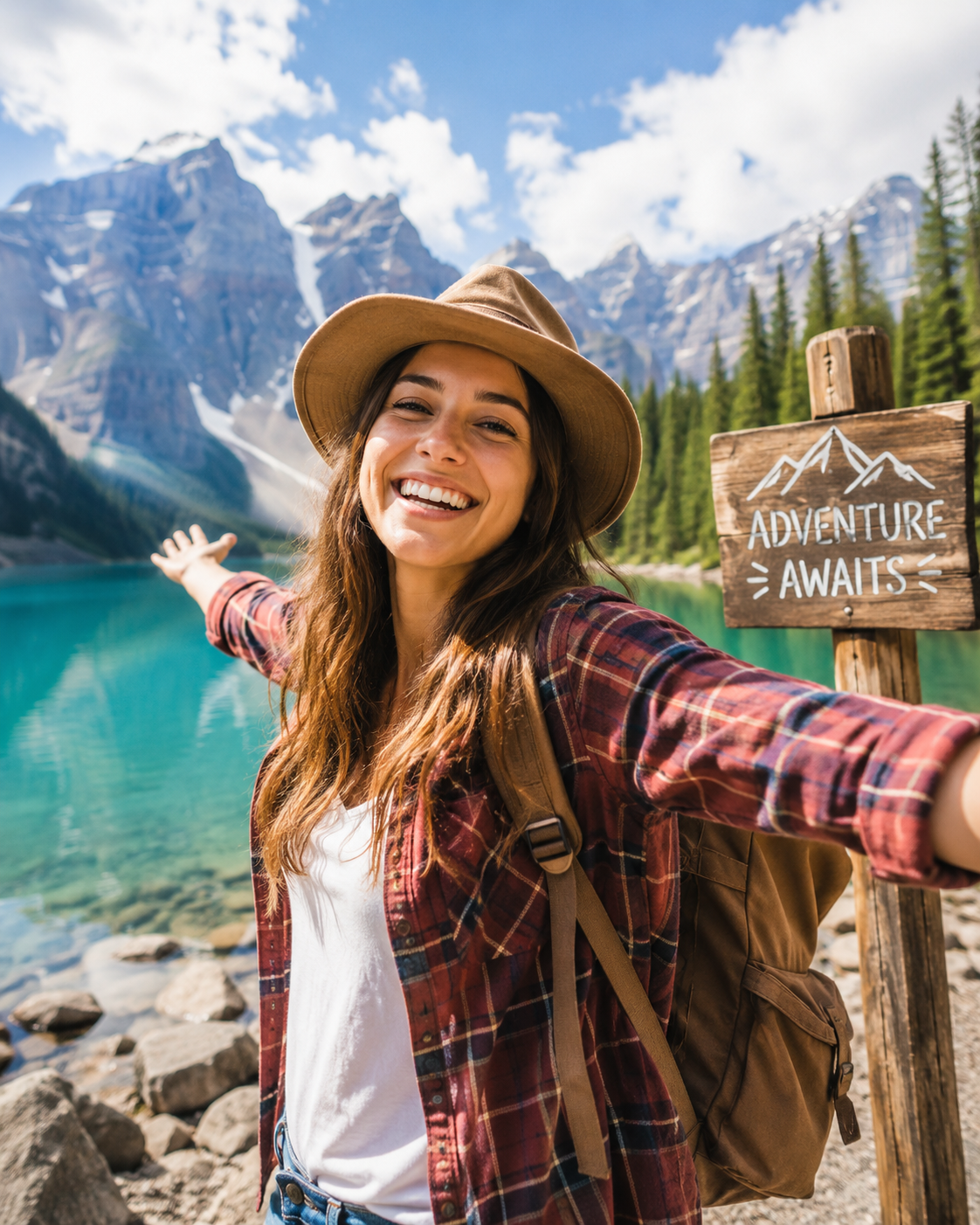Travel health, travel safety, happy