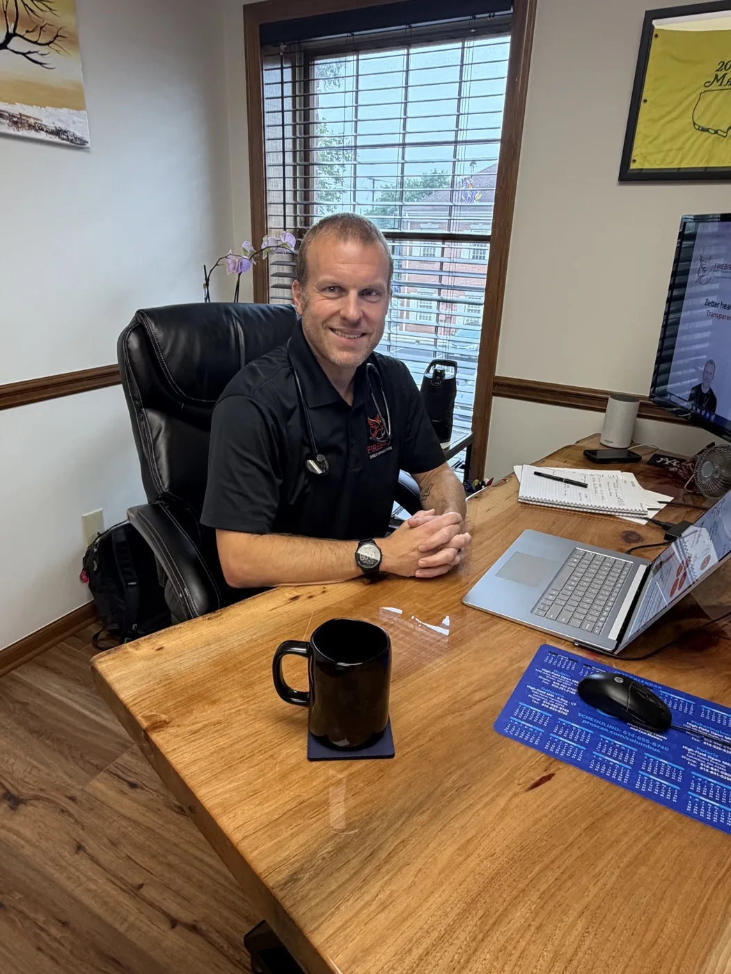 Dr. Mark Hagen in his office at Firebird Direct Primary Care